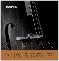 D'Addario KS511 Kaplan Solutions 4/4 Size Cello A String 4/4 Size Medium