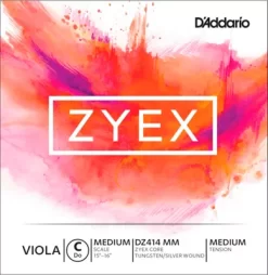 D'Addario Zyex Viola String G Medium Scale 4/4 Silver Medium