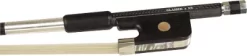 Glasser Violin Bow Braided Carbon Fiber, Fully Lined Ebony Frog, Nickel Silver Wire Grip & Tip Octagonal 4/4 Size