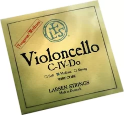 Larsen Strings Chromesteel Series Cello Strings C, Tungsten, Medium