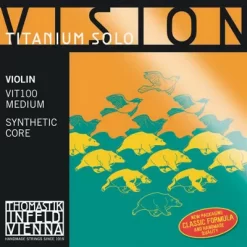 Thomastik Vision Titanium Solo Violin Strings Set, Titanium 4/4 Size