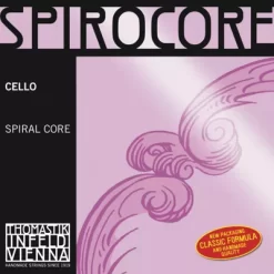 Thomastik Spirocore 4/4 Size Weich (Light) Gauge Cello Strings 4/4 Weich C String, Tungsten