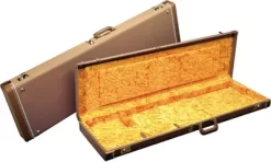 Fender Jazzmaster Hardshell Case Brown Gold Plush Interior