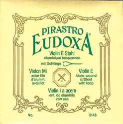 Pirastro Eudoxa Series Violin String Set 4/4 With E Steel / Aluminum Loop End