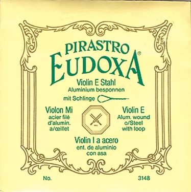 Pirastro Eudoxa Series Violin String Set 4/4 With E Steel / Aluminum Loop End 3 Pirastro Eudoxa Series Violin String Set 4/4 With E Steel / Aluminum Loop End