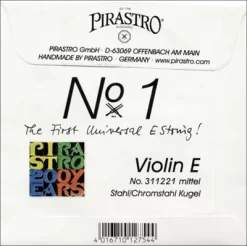 Pirastro Univeral No.1 Series Violin E String 4/4 String Loop End Thick -Orchestral Oasis shop H96525000001000 IMAGE 01
