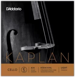 D'Addario Kaplan Series Cello C String 4/4 Size Light