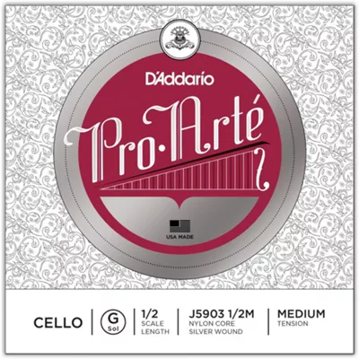 D'Addario Pro-Arte Series Cello G String 1/2 Size 3 D'Addario Pro-Arte Series Cello G String 1/2 Size