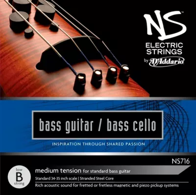 D'Addario NS Electric Bass Cello / Electric Bass Low B String 3 D'Addario NS Electric Bass Cello / Electric Bass Low B String