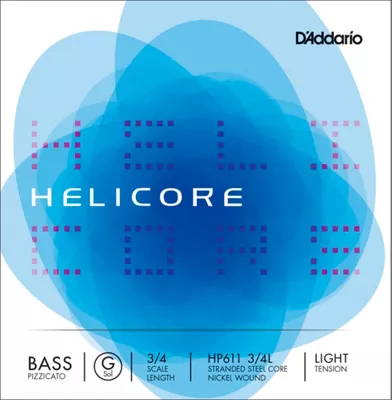 D'Addario Helicore Pizzicato Series Double Bass G String 3/4 Size Light 3 D'Addario Helicore Pizzicato Series Double Bass G String 3/4 Size Light