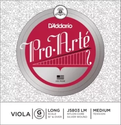 D'Addario Pro-Art Series Viola G String 16+ Long Scale