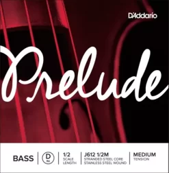D'Addario Prelude Series Double Bass D String 1/2 Size