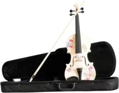 Rozanna's Violins Butterfly Dream White Glitter Series Violin Outfit 4/4 -Orchestral Oasis shop J45889000001000 IMAGE 03