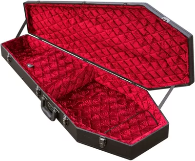 Coffin Case Guitar Case Black Red 4 Coffin Case Guitar Case Black Red - Image 2