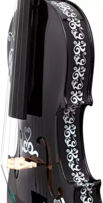 Rozanna's Violins Mariachi Black Sugar Skull Series Violin Outfit 4/4 8 Rozanna's Violins Mariachi Black Sugar Skull Series Violin Outfit 4/4 - Image 6