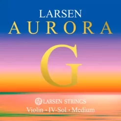 Larsen Strings Aurora Violin G String 4/4 Size Silver Wound, Medium Gauge, Ball End