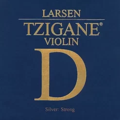 Larsen Strings Tzigane Violin D String 4/4 Size Silver Wound, Heavy Gauge, Ball End