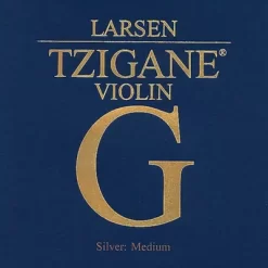 Larsen Strings Tzigane Violin G String 4/4 Size Silver Wound, Medium Gauge, Ball End