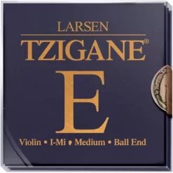Larsen Strings Tzigane Violin String Set 4/4 Size Medium Gauge, Ball End