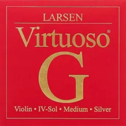 Larsen Strings Virtuoso Violin G String 4/4 Size Silver Wound, Medium Gauge, Ball End