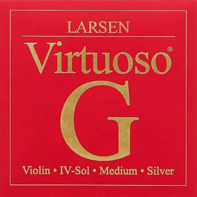 Larsen Strings Virtuoso Violin G String 4/4 Size Silver Wound, Medium Gauge, Ball End 3 Larsen Strings Virtuoso Violin G String 4/4 Size Silver Wound, Medium Gauge, Ball End