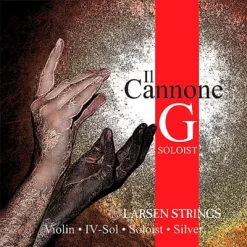 Larsen Strings Il Cannone Soloist Violin G String 4/4 Size Silver Wound, Medium Gauge, Ball End