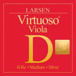 Larsen Strings Virtuoso Soloist Viola D String 15 To 16-1/2 In., Medium Aluminum, Ball End