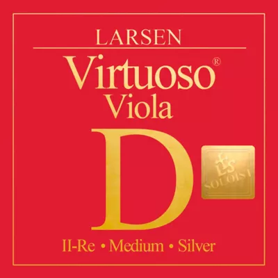 Larsen Strings Virtuoso Soloist Viola D String 15 To 16-1/2 In., Medium Aluminum, Ball End 3 Larsen Strings Virtuoso Soloist Viola D String 15 To 16-1/2 In., Medium Aluminum, Ball End