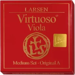 Larsen Strings Virtuoso Soloist Viola String Set 15 To 16-1/2 In., Medium Multiple Wound, Ball End