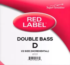 Super Sensitive Red Label Series Double Bass D String 1/2 Size, Medium