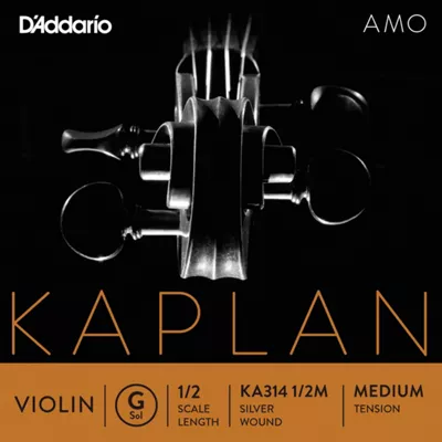 D'Addario Kaplan Amo Series Violin G String 1/2 Size, Medium 3 D'Addario Kaplan Amo Series Violin G String 1/2 Size, Medium